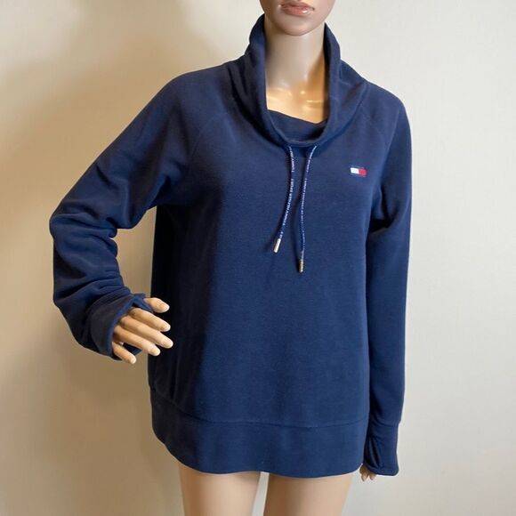 Tommy Hilfiger Sport navy blue long sleeve pullover size M - Picture 1 of 9